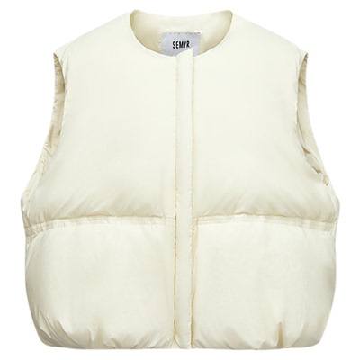 森马oversize收腰花苞羽绒马甲女