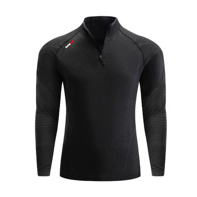 毒液半拉链无缝速干紧身健身衣男