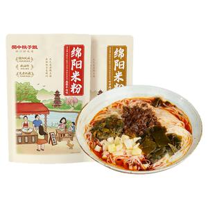 蜀中桃子姐四川特色绵阳米粉麻辣牛肉鸡汤味非油炸速食195g*2袋
