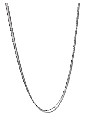 hellojune S925银 设计感小方牌间隔方块细链细闪法式锁骨链项链