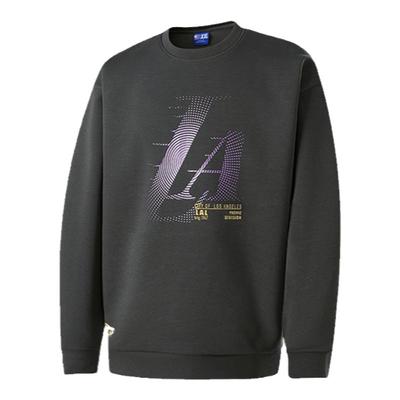 NBA官方正品勇士/湖人/快船训练时刻系列秋冬季男女同款圆领卫衣