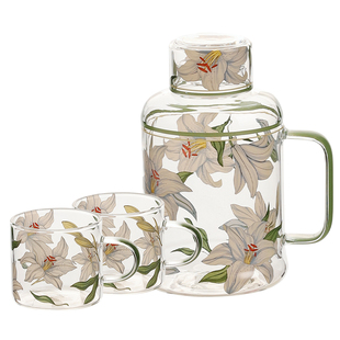 川岛屋高硼硅玻璃杯迷你小杯子儿童喝水杯家用带把手小茶杯牛奶杯