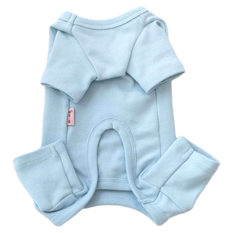 纯棉四脚包肚衣小狗衣服睡衣打底衫泰迪比熊宠物衣服小型犬春秋款