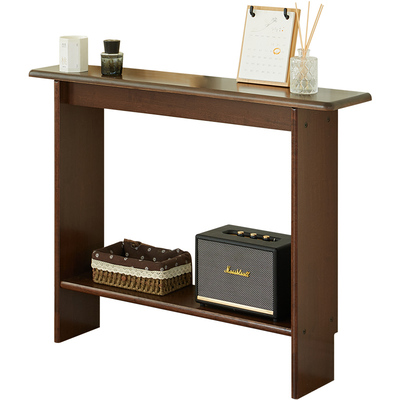 超薄极窄实木玄关桌新中式