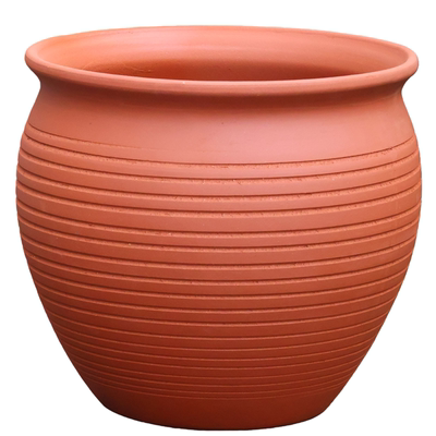 素烧红陶釉素花盆手工绿植简约