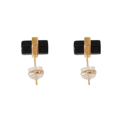 DSTYLE小众设计感黑玛瑙中性耳钉