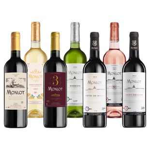 梦陇甜白法国波尔多原瓶进口干红葡萄酒红酒750ml单支干白桃红