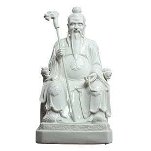 戴玉堂德化陶瓷月老像月下老人神像婚姻媒神坐像供奉家用客厅摆件