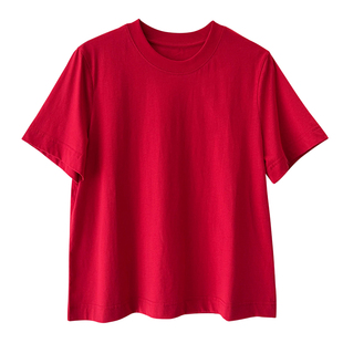 极简ROW风！舒适百搭 100%匹马棉基础款正肩圆领短袖T恤打底上衣