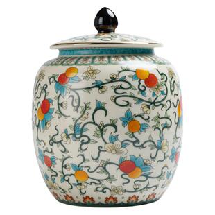 己造 高档茶叶罐陶瓷密封罐存储茶罐珐琅彩普洱白茶空礼盒包装