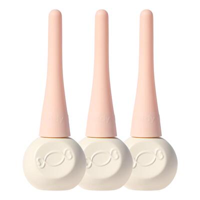 CandyMoyo猫眼甲油胶裸色2026年新款懒人三合一亮片爆闪玻璃珠