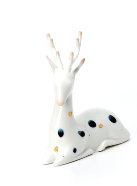 又见梨花景德镇陶瓷一路平安摆件