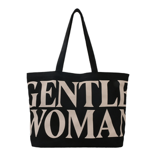 泰国曼谷GentleWoman女士大容量印花字母通勤手提单肩托特腋下包