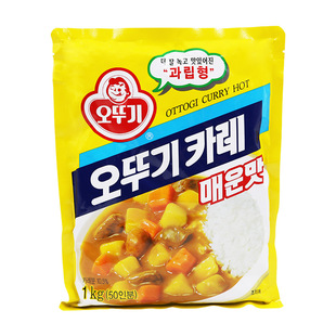 韩国进口不倒翁咖喱粉1kg 微辣奥土基咖喱味调味料品咖喱粉复合调
