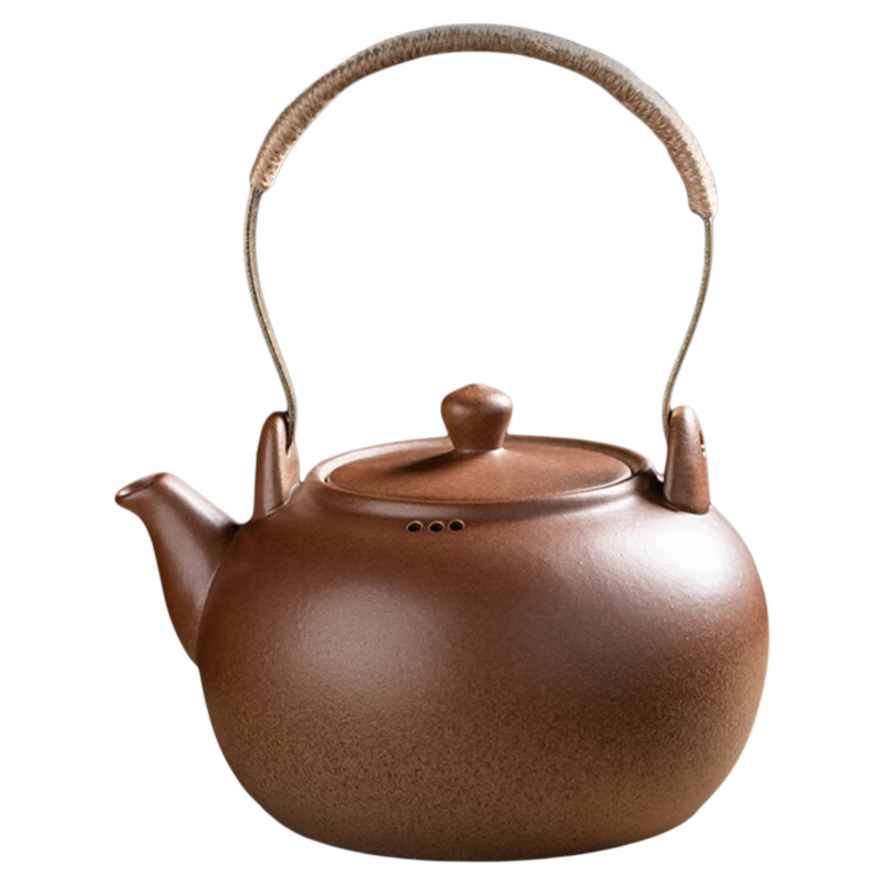 陶壶煮茶壶烧水壶泡茶专用碳火炉电陶炉器具老式陶瓷茶壶围炉煮茶