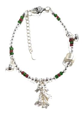 圣诞节限定铃铛纯银925手链