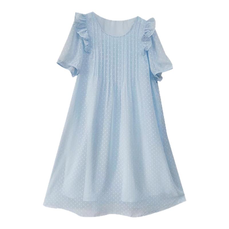 孕妇连衣裙纯色法式夏款孕妇裙