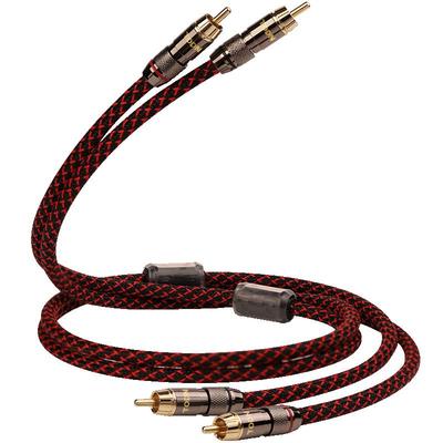 发烧级二对二双莲花头音频线