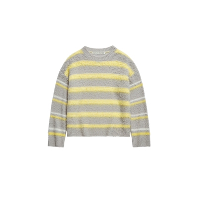 IIIVIVINIKO2025冬新款松弛廓形撞色条纹拼接毛衣女M540153660D