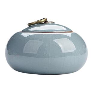 哥窑茶叶罐 紫砂茶具密封罐茶盒装茶叶盒茶叶包装盒陶瓷茶罐