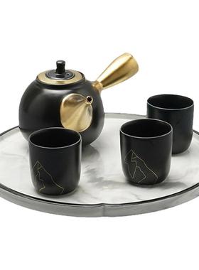 新中式创意托盘组合摆件客厅茶几家居饰品套装搭配样板间配套摆设