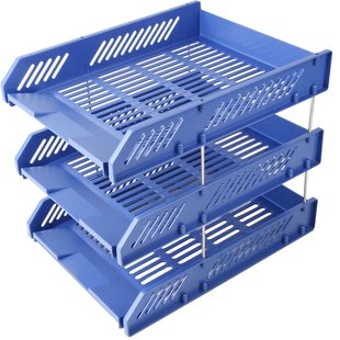 得力文件收纳架收纳盒文件座资料置物架办公用品大全多层多功能架子办公室桌面文件夹试卷收纳筐档案架文件盘