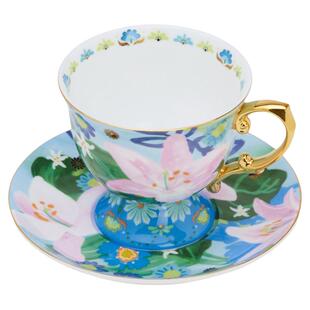 T2繁花似锦骨瓷茶杯茶碟套装田园高档茶具轻奢复古咖啡杯礼物送礼