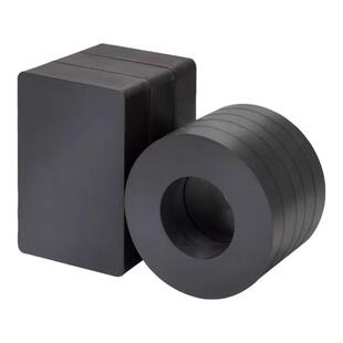 强力磁铁圆型圆环铁氧体大号强磁铁吸铁石方形磁铁带孔圆环黑磁石