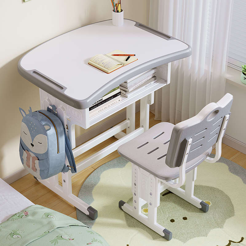 单人中小学生课桌椅学校家用写字套装培训桌辅导班儿童升降学习桌