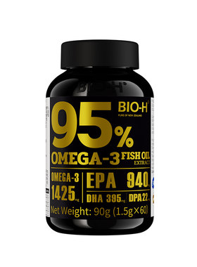 BIOH进口高纯95%鱼油2瓶装吃4月