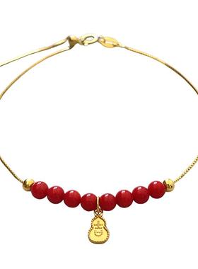 犯太符手链纯银镀金蛇年本命年