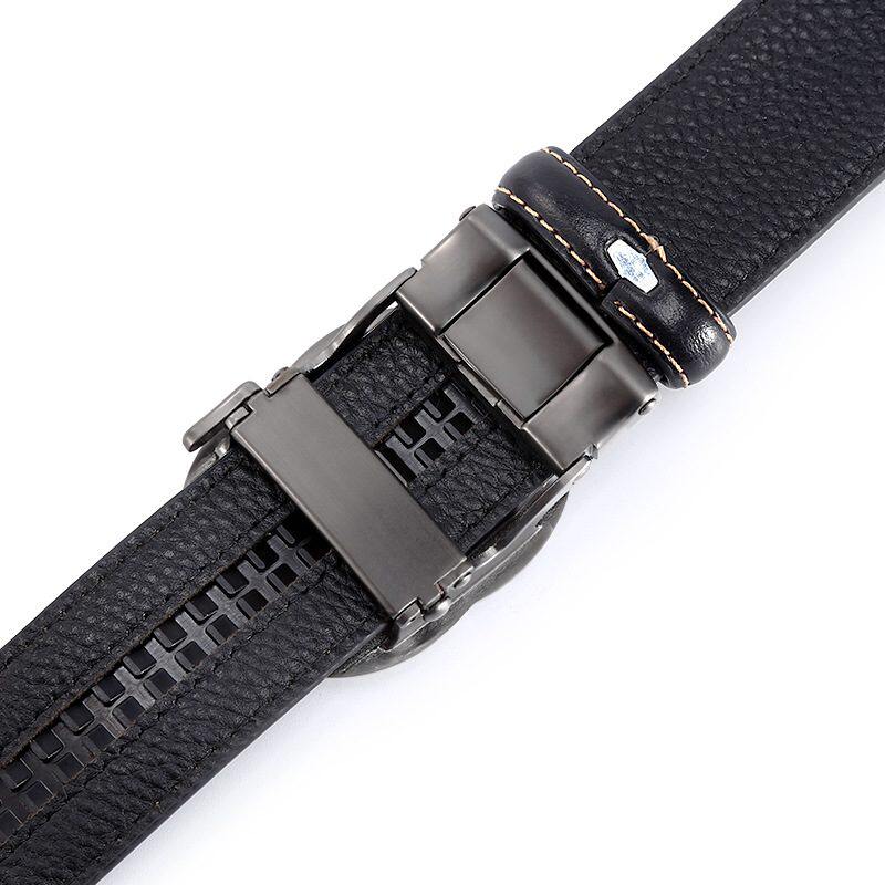 男士皮带轻奢头层字母牛皮网红潮男扣腰带休闲时尚商务搭裤腰带百