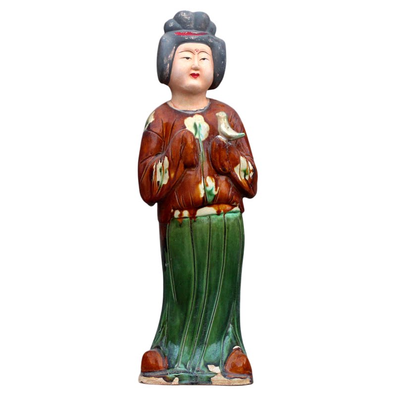 仿古风摆件彩绘做旧陶瓷器