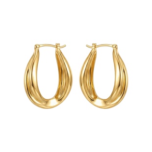 Gloire/古名S925银百搭金色欧美法式复古经典设计师款耳饰