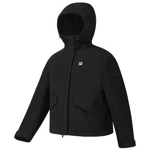 FILA 斐乐官方女梭织外套26春新款健身运动跑步宽松加绒连帽上衣