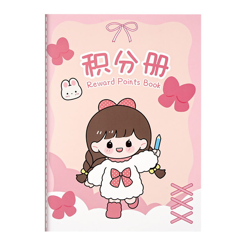 小学生积分本心愿存折集章幼儿园奖励孩子的积分卡奖励贴纸盖章本小红花收集本家庭儿童学习记录表积分册C2