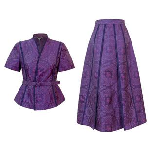 【大师系列-张和才蜀锦】中式气质精致高级感显瘦短袖套装女夏