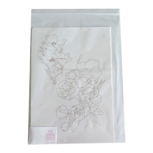 植物线稿本水彩线稿本宝虹棉浆细纹200g填色线稿本涂色新手上色