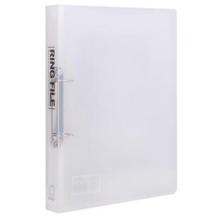 得力两孔活页夹d型a4透明文件夹可拆卸双孔环扣金属pp软壳塑料试卷夹2孔学生大容量装订夹加厚资料收纳夹5381