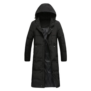 加肥加大羽绒服长款过膝大衣加厚高个大码300斤东北棉服胖子外套