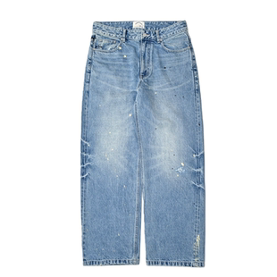 SONOFLOONG复古宽松赤耳水洗牛仔裤vintage泼墨破坏牛仔裤潮马毛