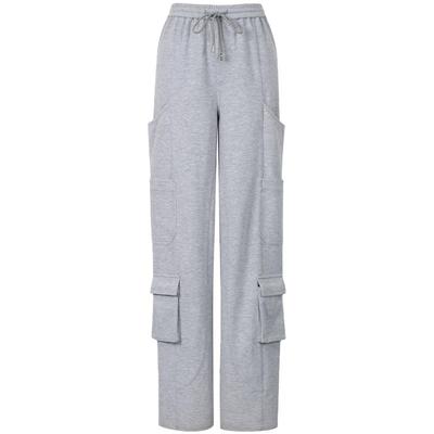 CALVINLUO灰色松紧腰工装裤