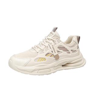 莆田男鞋春季休闲百搭运动鞋青少年跑步减震厚底低帮韩版老爹潮鞋