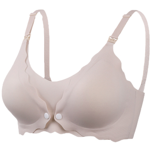 哺乳内衣聚拢防下垂舒适零感产后喂奶专用孕妇怀孕期前开扣文胸罩