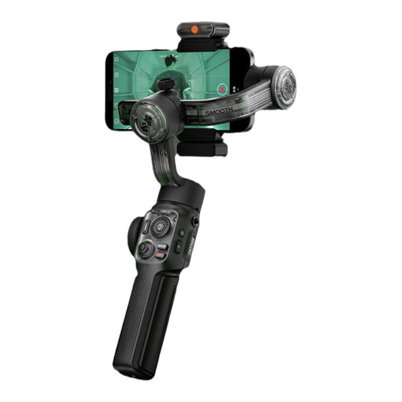 智云SMOOTH5S AI手机云台三轴稳定器智能360度运镜AI追踪直播神器