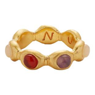 Nuef “ Riche comme Priam ”系列 古罗马天然玉石彩色玛瑙戒指