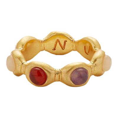 Nuef “ Riche comme Priam ”系列 古罗马天然玉石彩色玛瑙戒指