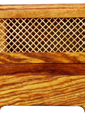 黄花梨方菱双层盘香炉家用茶道