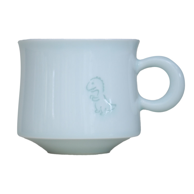 子木玲珑瓷恐龙儿童简约水杯
