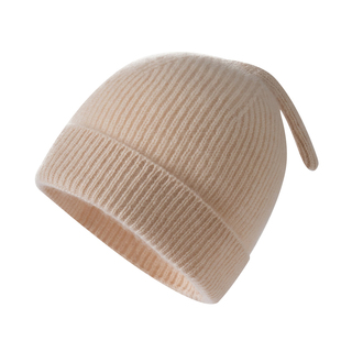 儿童~100%纯山羊绒帽子女童男童宝宝可爱针织保暖护耳毛线包头帽